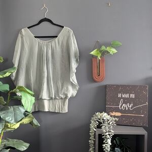 Meo Meli Silk Blouse - Made In Italy - M/L